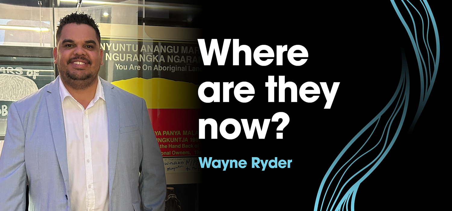 Photo of Wayne Ryder with the text "Where are they now? Wayne Ryder"